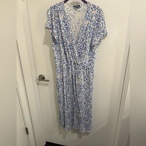 Floral Blue and White Dress